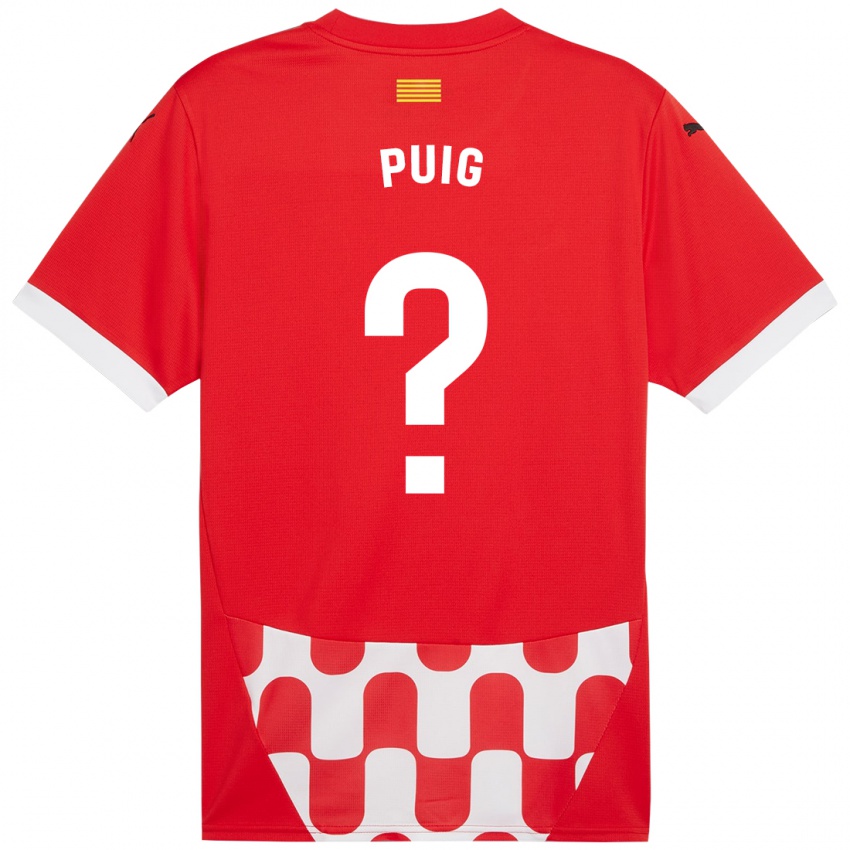 Niño Camiseta Sergi Puig #0 Rojo Blanco 1ª Equipación 2024/25 La Camisa México