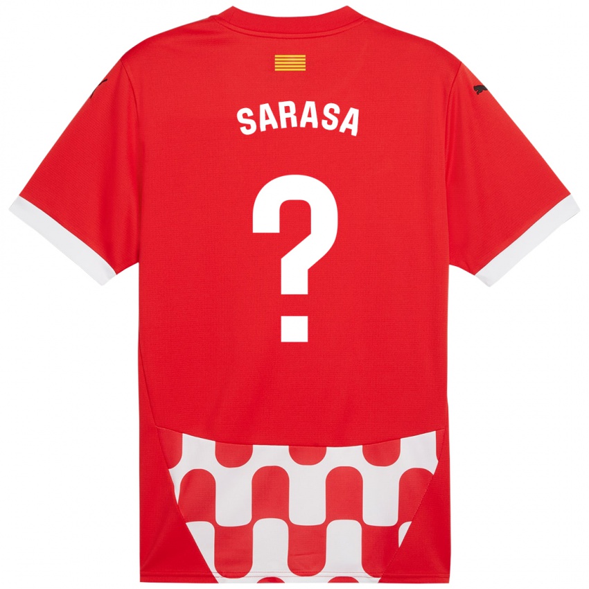 Niño Camiseta Javier Sarasa #0 Rojo Blanco 1ª Equipación 2024/25 La Camisa México