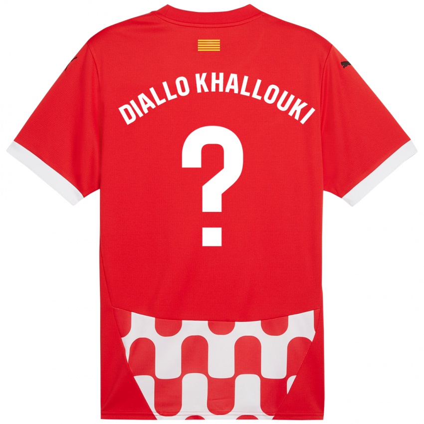 Niño Camiseta Siaka Diallo Khallouki #0 Rojo Blanco 1ª Equipación 2024/25 La Camisa México