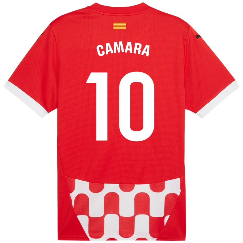 Niño Camiseta Dawda Camara #10 Rojo Blanco 1ª Equipación 2024/25 La Camisa México