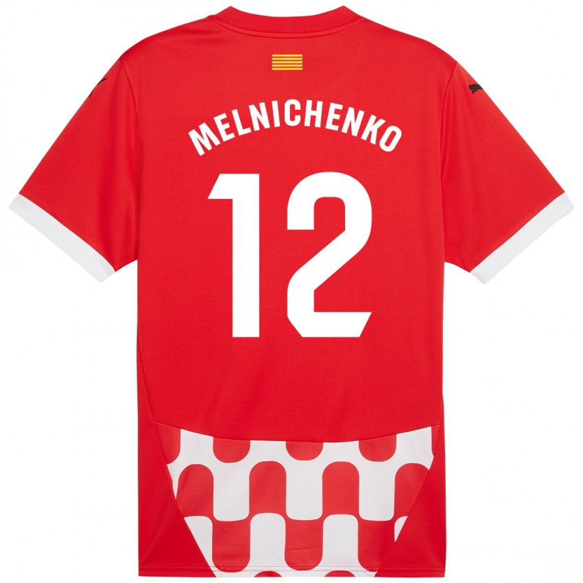 Niño Camiseta Dmytro Melnichenko #12 Rojo Blanco 1ª Equipación 2024/25 La Camisa México