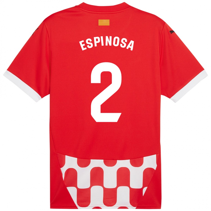 Niño Camiseta Bernardo Espinosa #2 Rojo Blanco 1ª Equipación 2024/25 La Camisa México