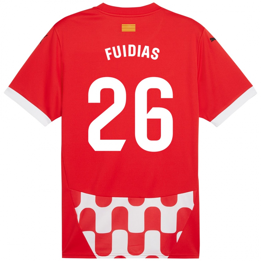 Niño Camiseta Toni Fuidias #26 Rojo Blanco 1ª Equipación 2024/25 La Camisa México