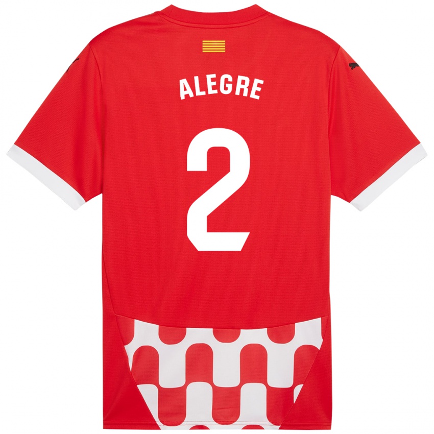 Niño Camiseta Marc Alegre #2 Rojo Blanco 1ª Equipación 2024/25 La Camisa México