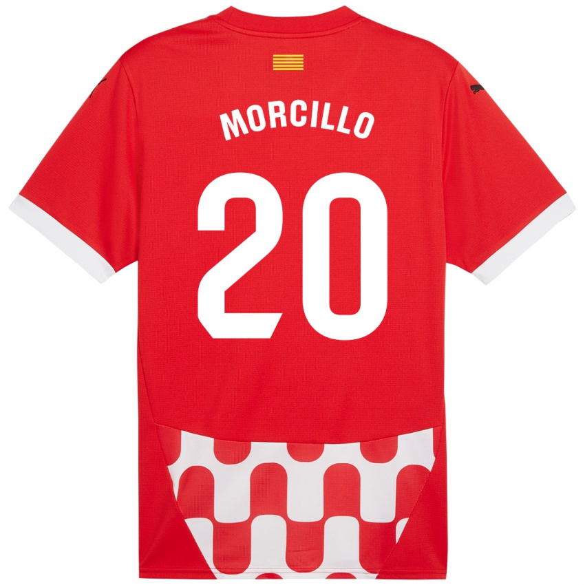 Niño Camiseta Luis Morcillo #20 Rojo Blanco 1ª Equipación 2024/25 La Camisa México