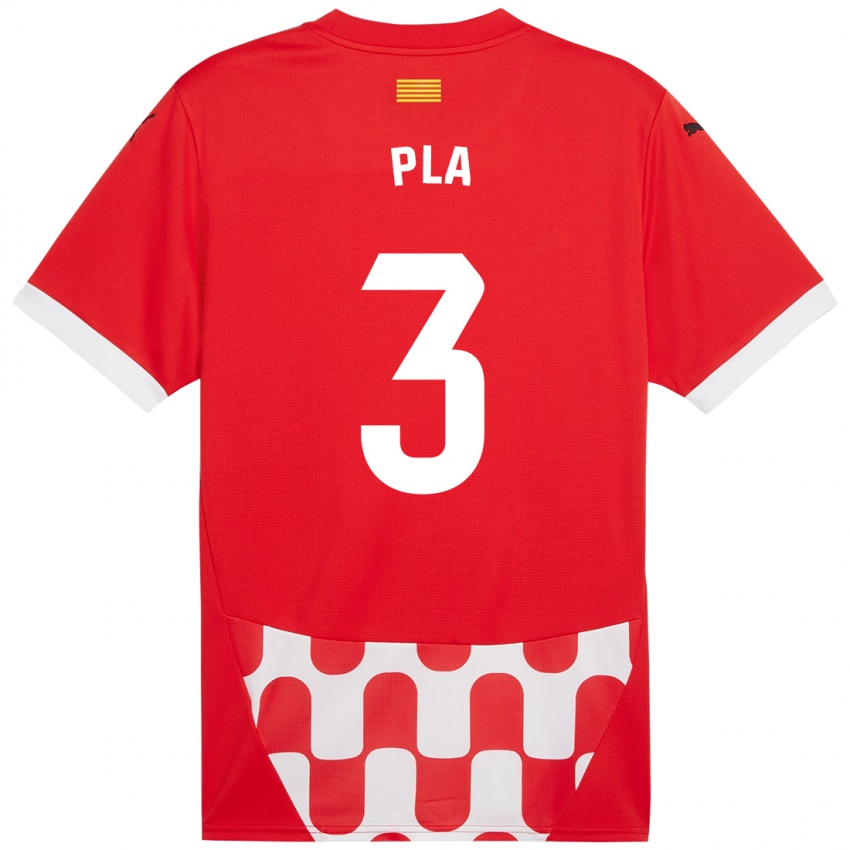 Niño Camiseta Marta Pla #3 Rojo Blanco 1ª Equipación 2024/25 La Camisa México