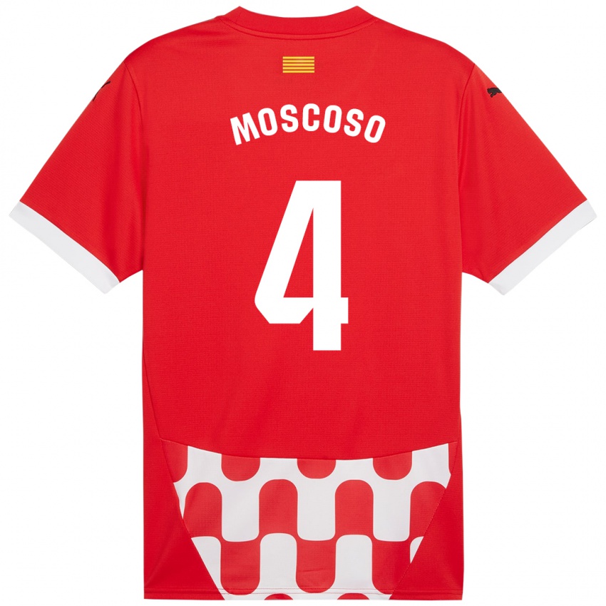 Niño Camiseta Miriam Moscoso #4 Rojo Blanco 1ª Equipación 2024/25 La Camisa México