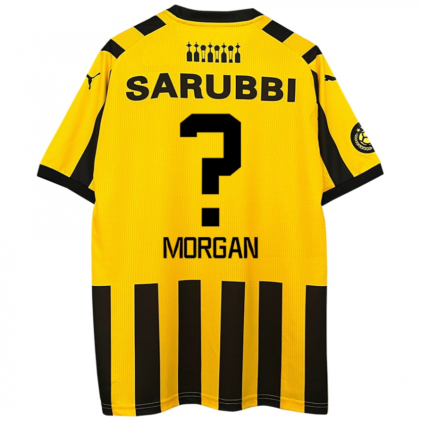 Niño Camiseta Kevin Morgan #0 Amarillo Negro 1ª Equipación 2024/25 La Camisa México