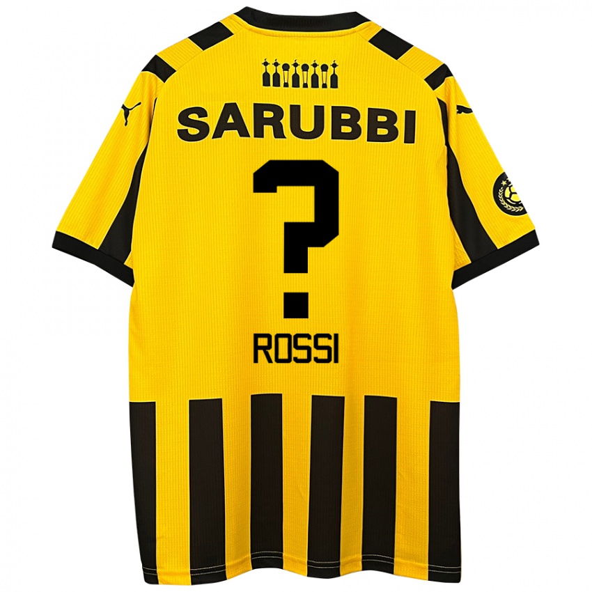 Niño Camiseta Nicolás Rossi #0 Amarillo Negro 1ª Equipación 2024/25 La Camisa México