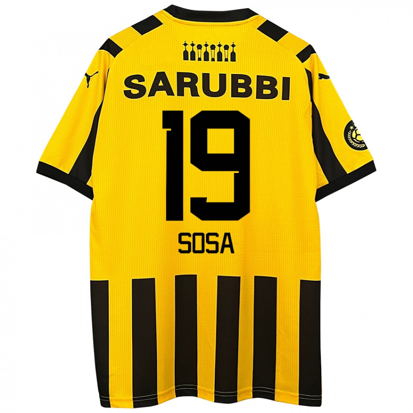 Niño Camiseta Diego Sosa #19 Amarillo Negro 1ª Equipación 2024/25 La Camisa México