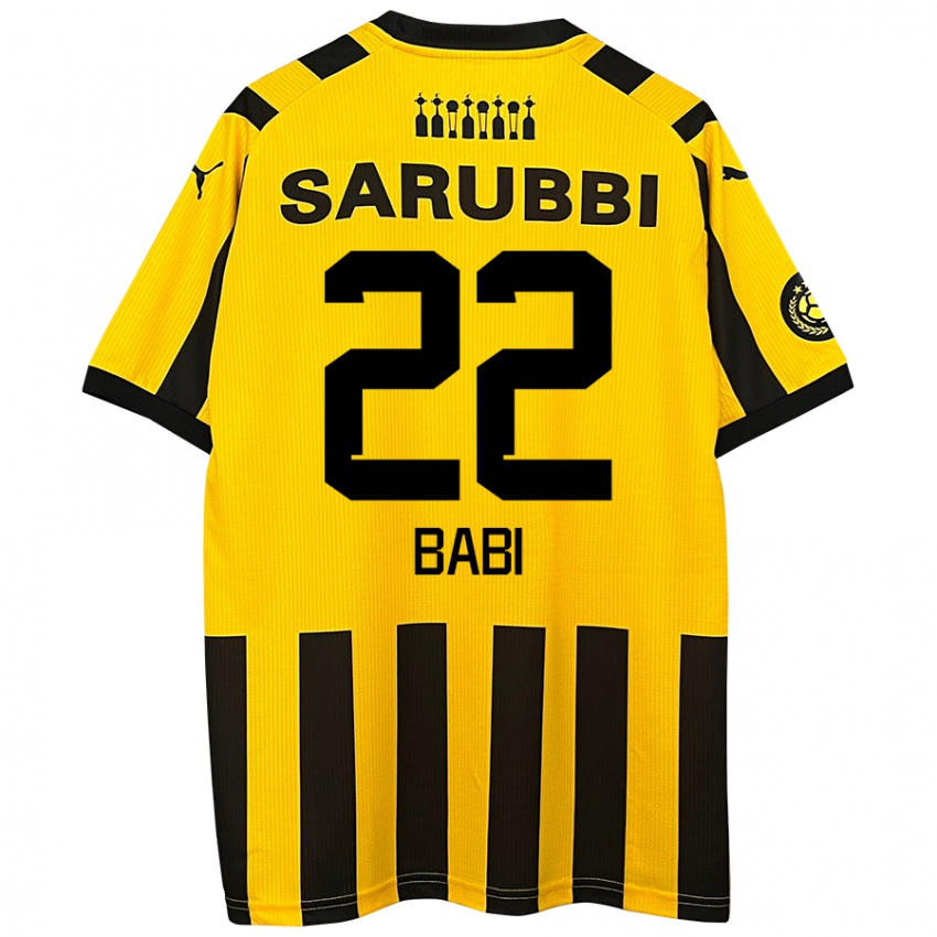 Niño Camiseta Matheus Babi #22 Amarillo Negro 1ª Equipación 2024/25 La Camisa México