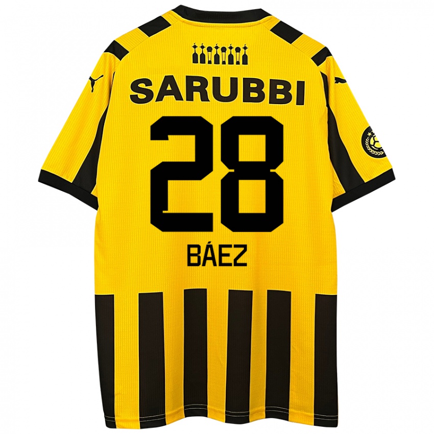 Niño Camiseta Jaime Báez #28 Amarillo Negro 1ª Equipación 2024/25 La Camisa México