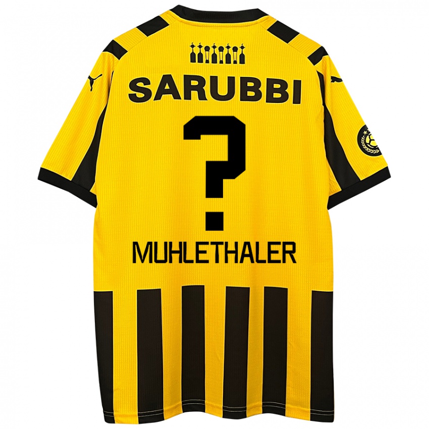 Niño Camiseta Stiven Muhlethaler #0 Amarillo Negro 1ª Equipación 2024/25 La Camisa México