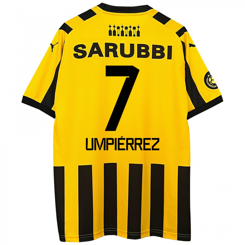 Niño Camiseta Leandro Umpiérrez #7 Amarillo Negro 1ª Equipación 2024/25 La Camisa México