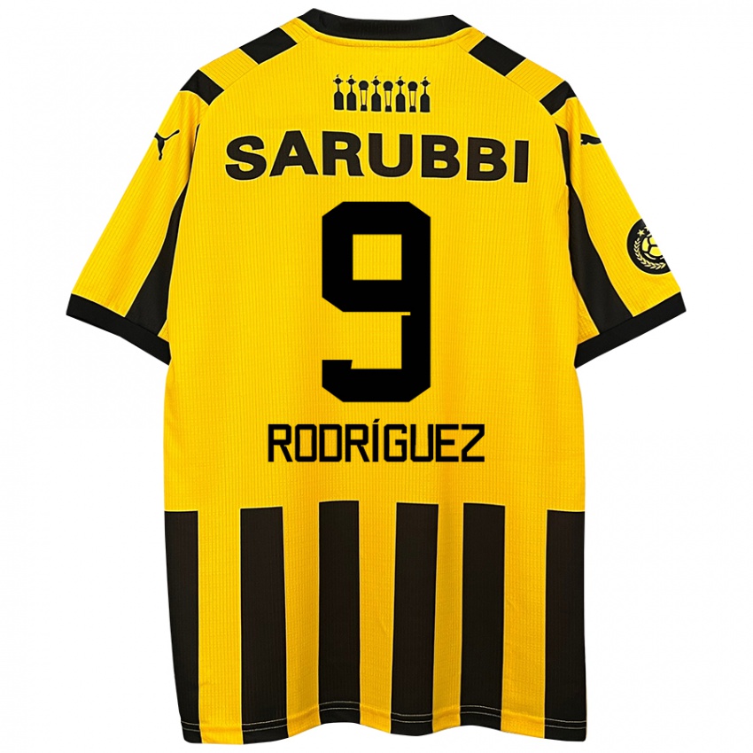 Niño Camiseta Agustín Rodríguez #9 Amarillo Negro 1ª Equipación 2024/25 La Camisa México