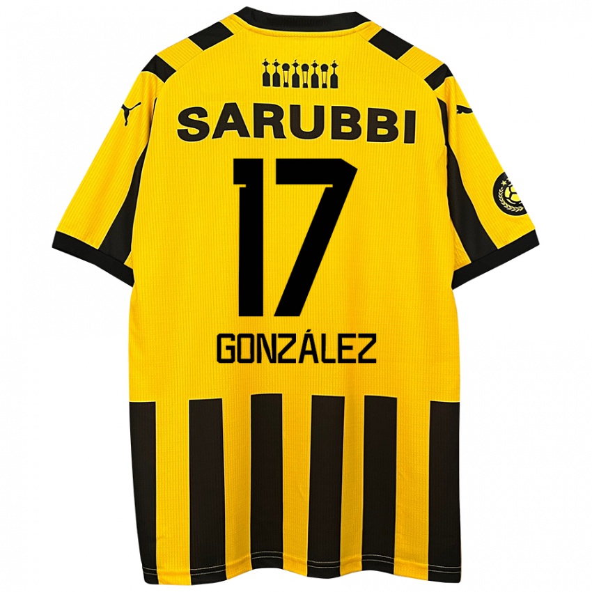 Niño Camiseta Luciano González #17 Amarillo Negro 1ª Equipación 2024/25 La Camisa México