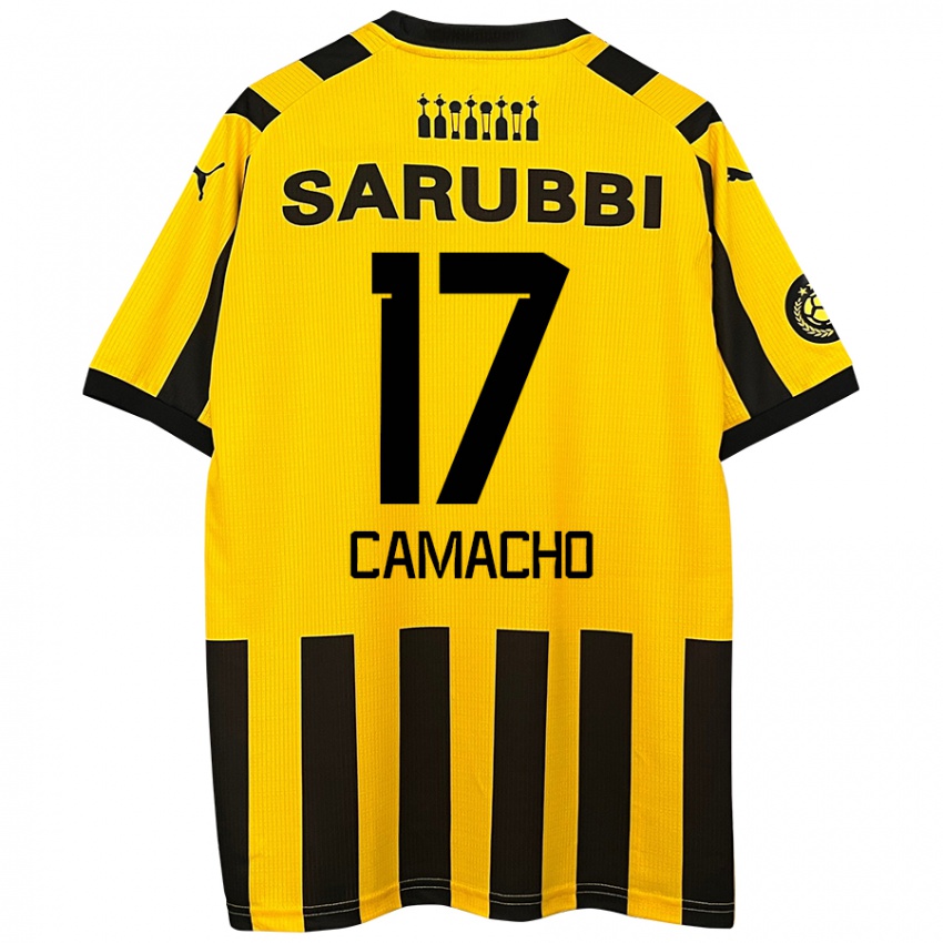 Niño Camiseta Sebastián Camacho #17 Amarillo Negro 1ª Equipación 2024/25 La Camisa México