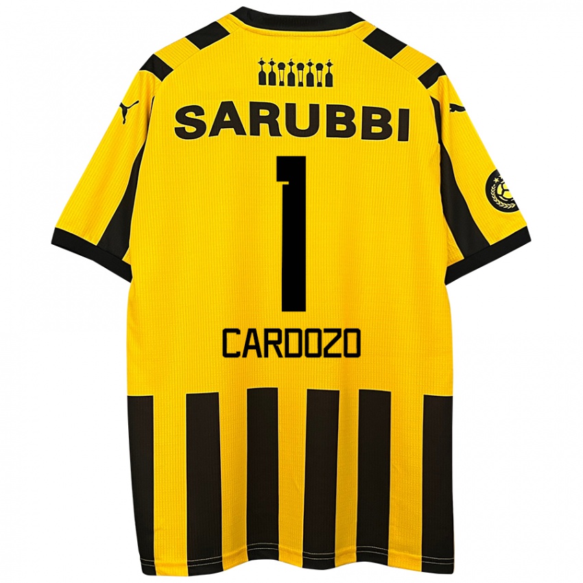 Niño Camiseta Thiago Cardozo #1 Amarillo Negro 1ª Equipación 2024/25 La Camisa México