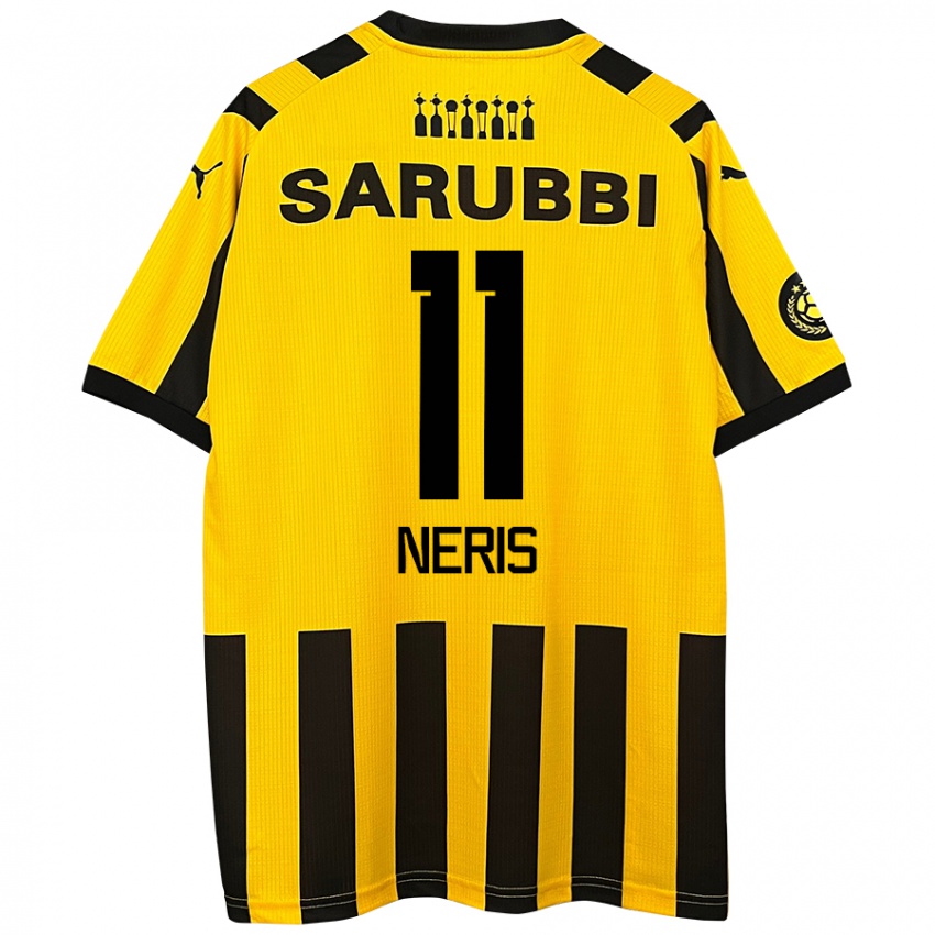 Niño Camiseta José Neris #11 Amarillo Negro 1ª Equipación 2024/25 La Camisa México