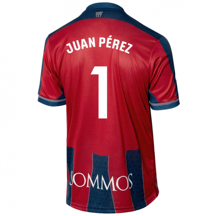 Niño Camiseta Juan Pérez #1 Rojo Azul 1ª Equipación 2024/25 La Camisa México