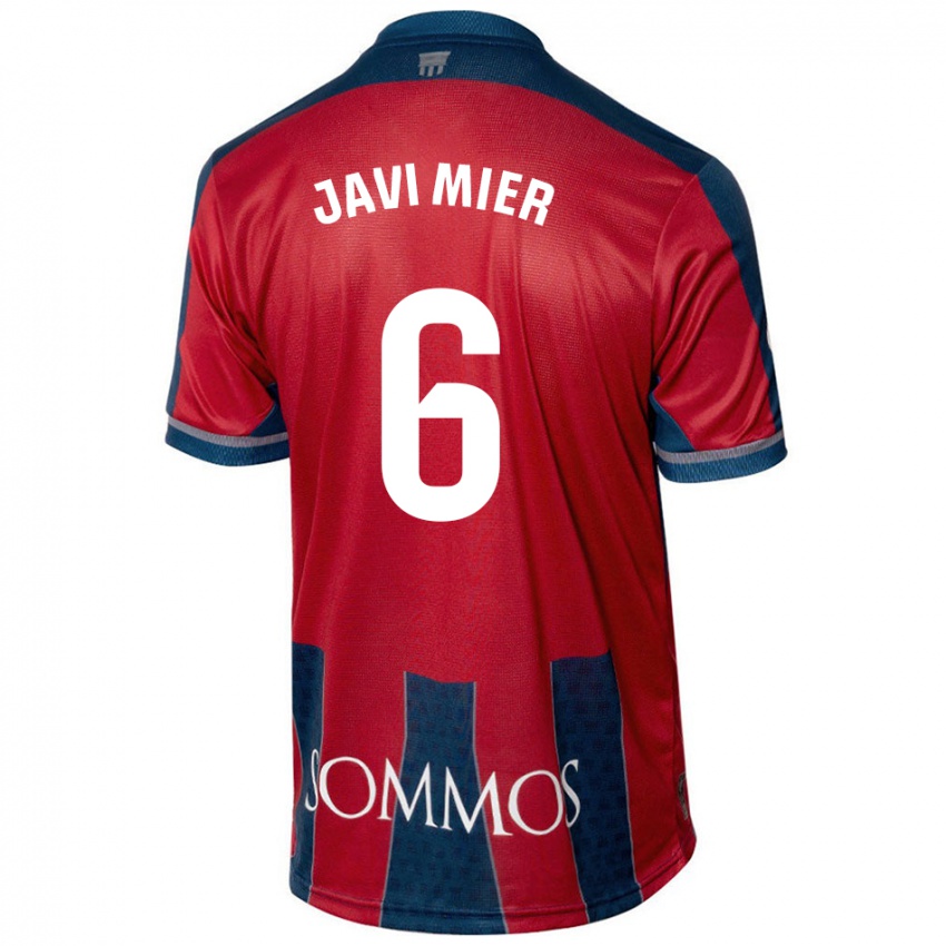 Niño Camiseta Javi Mier #6 Rojo Azul 1ª Equipación 2024/25 La Camisa México