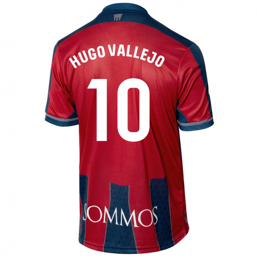 Niño Camiseta Hugo Vallejo #10 Rojo Azul 1ª Equipación 2024/25 La Camisa México