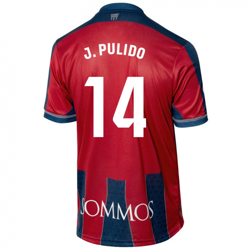 Niño Camiseta Jorge Pulido #14 Rojo Azul 1ª Equipación 2024/25 La Camisa México