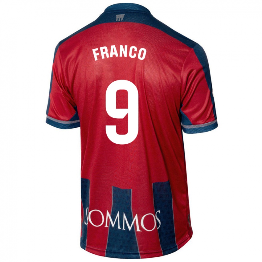 Niño Camiseta Santi Franco #9 Rojo Azul 1ª Equipación 2024/25 La Camisa México