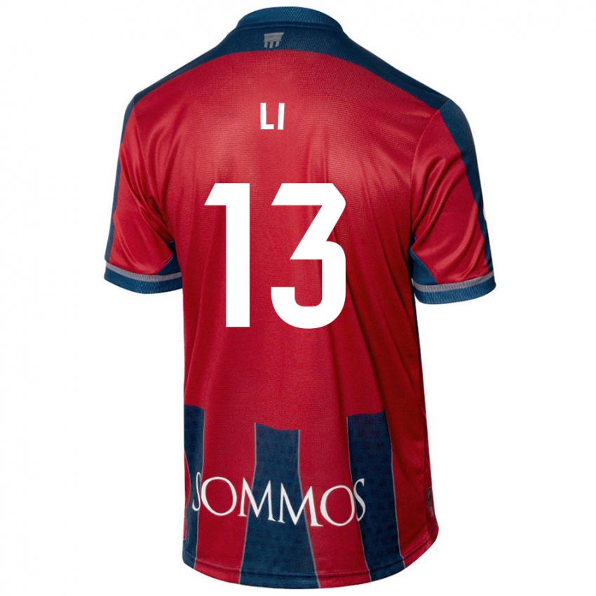 Niño Camiseta Changyi Li #13 Rojo Azul 1ª Equipación 2024/25 La Camisa México