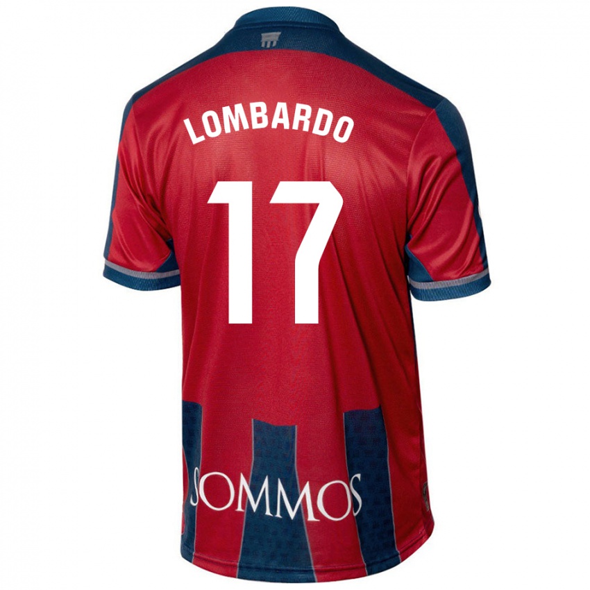 Niño Camiseta Enzo Lombardo #17 Rojo Azul 1ª Equipación 2024/25 La Camisa México