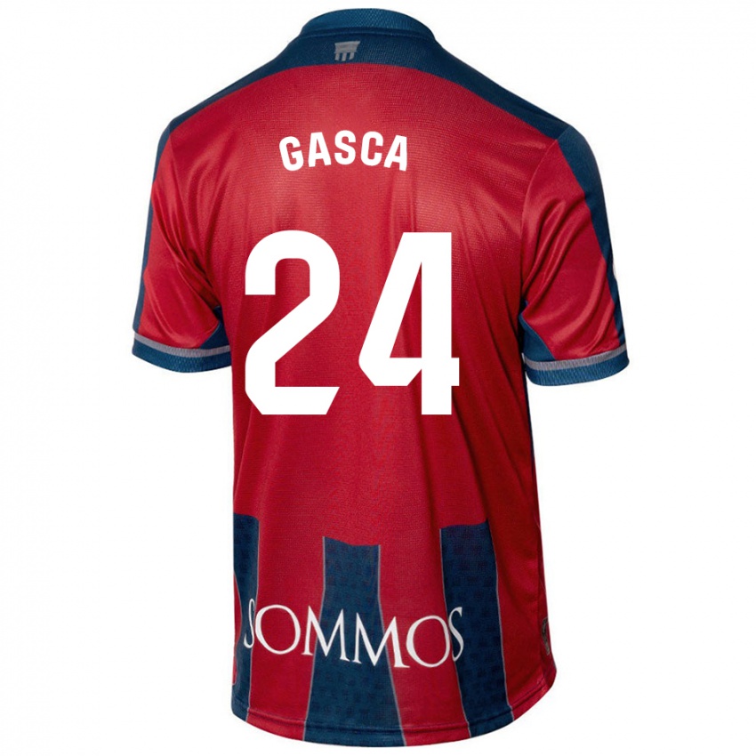 Niño Camiseta Verónica Gasca #24 Rojo Azul 1ª Equipación 2024/25 La Camisa México