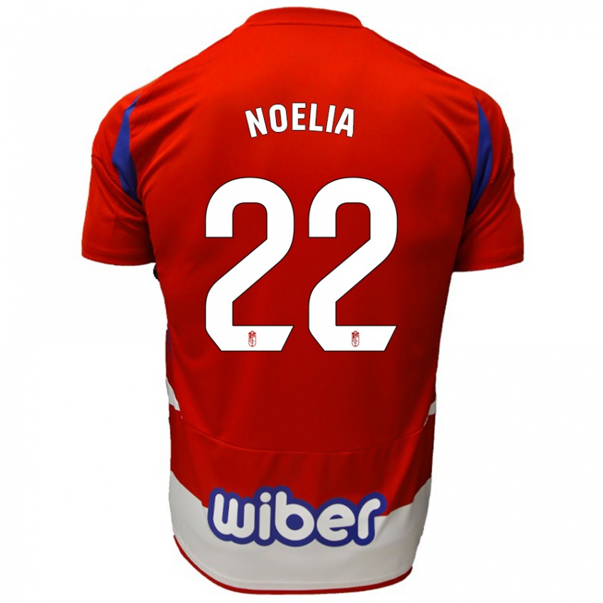 Niño Camiseta Noelia Salas Mullens #22 Rojo Blanco Azul 1ª Equipación 2024/25 La Camisa México