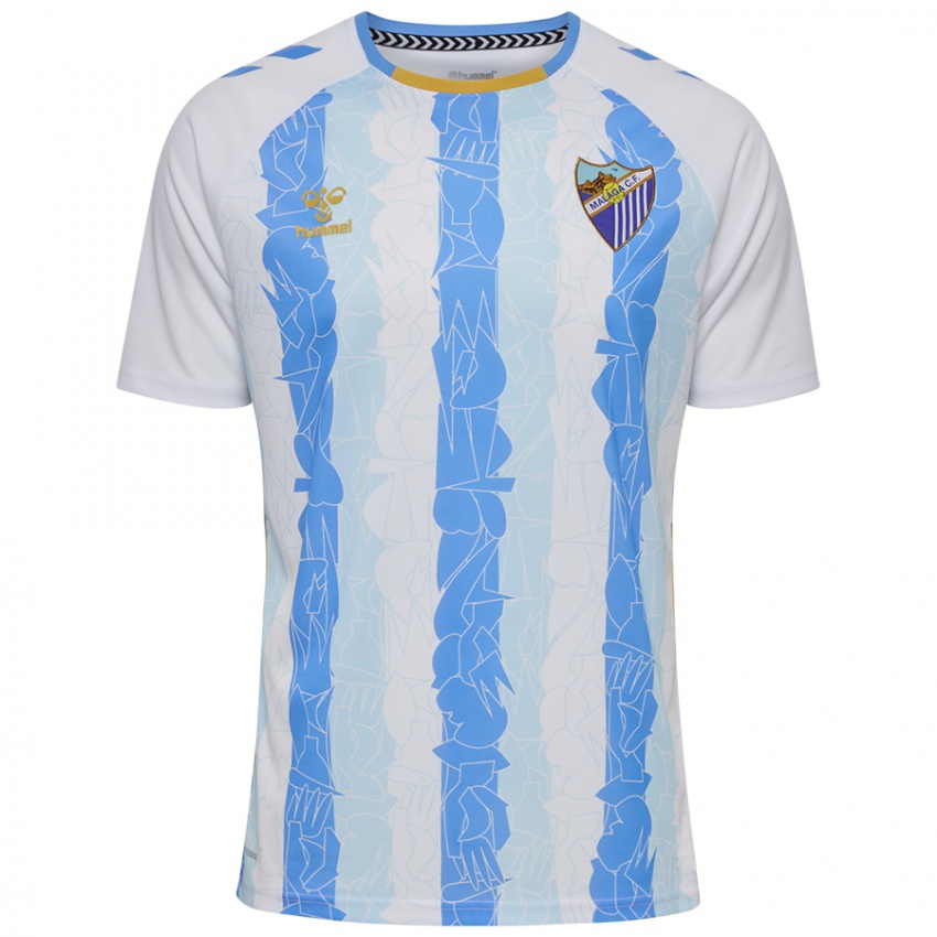 Niño Camiseta Ángel Mateo #16 Blanco Azul 1ª Equipación 2024/25 La Camisa México