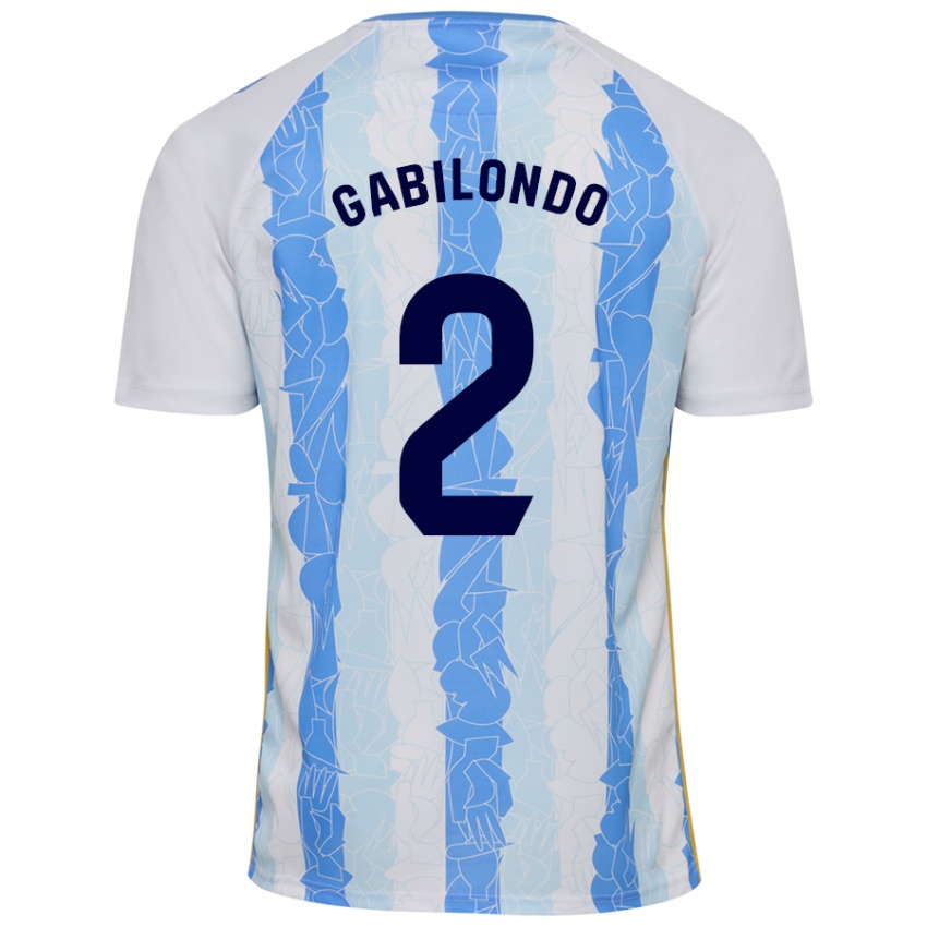 Niño Camiseta Jokin Gabilondo #2 Blanco Azul 1ª Equipación 2024/25 La Camisa México