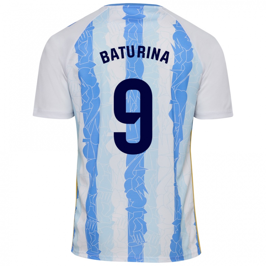 Niño Camiseta Roko Baturina #9 Blanco Azul 1ª Equipación 2024/25 La Camisa México