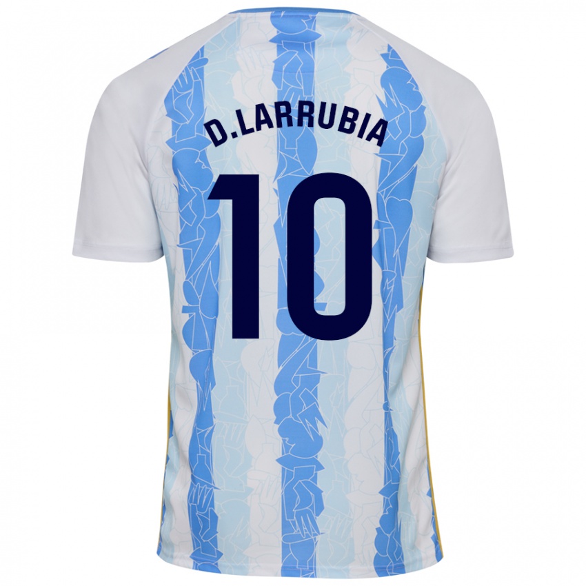 Niño Camiseta David Larrubia #10 Blanco Azul 1ª Equipación 2024/25 La Camisa México