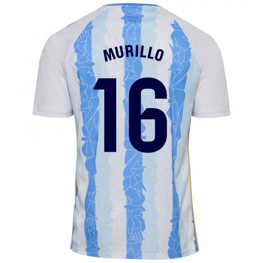 Niño Camiseta Diego Murillo #16 Blanco Azul 1ª Equipación 2024/25 La Camisa México