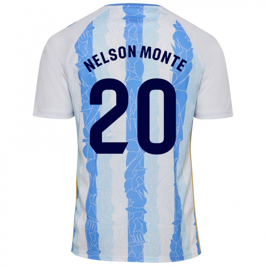 Niño Camiseta Nélson Monte #20 Blanco Azul 1ª Equipación 2024/25 La Camisa México