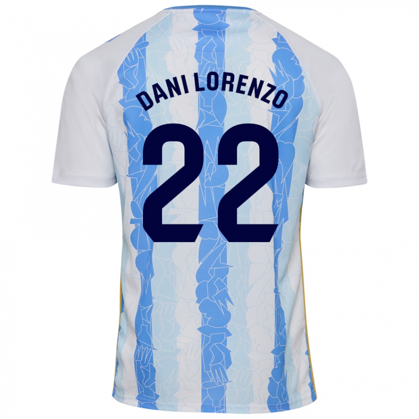 Niño Camiseta Dani Lorenzo #22 Blanco Azul 1ª Equipación 2024/25 La Camisa México