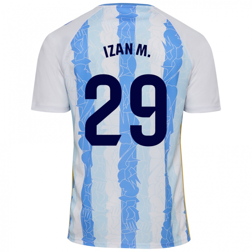 Niño Camiseta Izan Merino #29 Blanco Azul 1ª Equipación 2024/25 La Camisa México