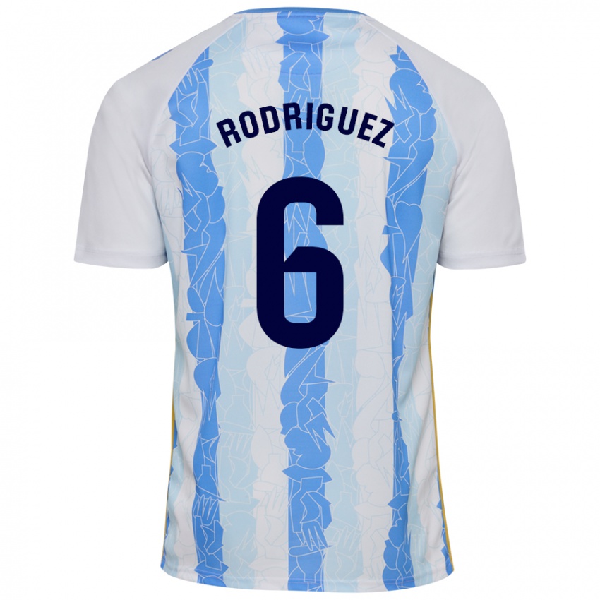 Niño Camiseta Rafa Rodríguez #6 Blanco Azul 1ª Equipación 2024/25 La Camisa México