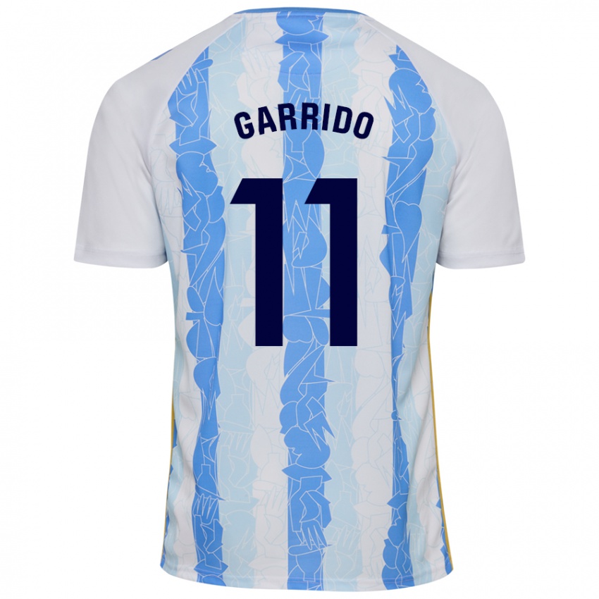 Niño Camiseta Rafael Garrido #11 Blanco Azul 1ª Equipación 2024/25 La Camisa México