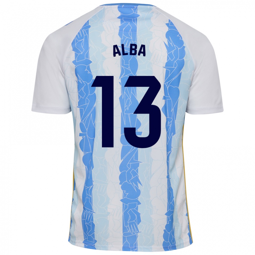 Niño Camiseta Alba #13 Blanco Azul 1ª Equipación 2024/25 La Camisa México