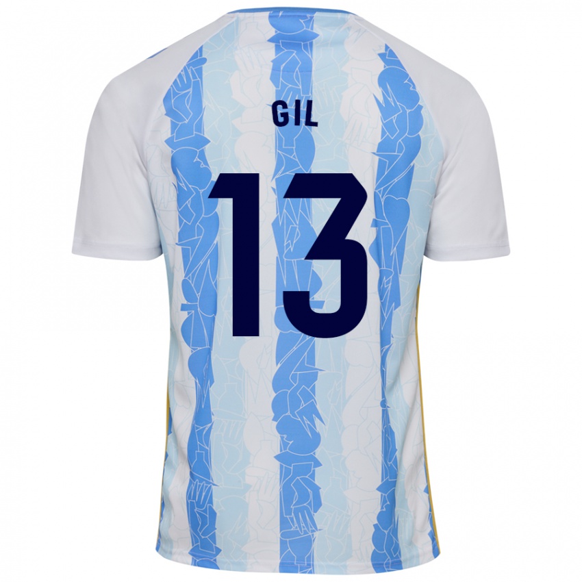 Niño Camiseta Noelia Gil #13 Blanco Azul 1ª Equipación 2024/25 La Camisa México