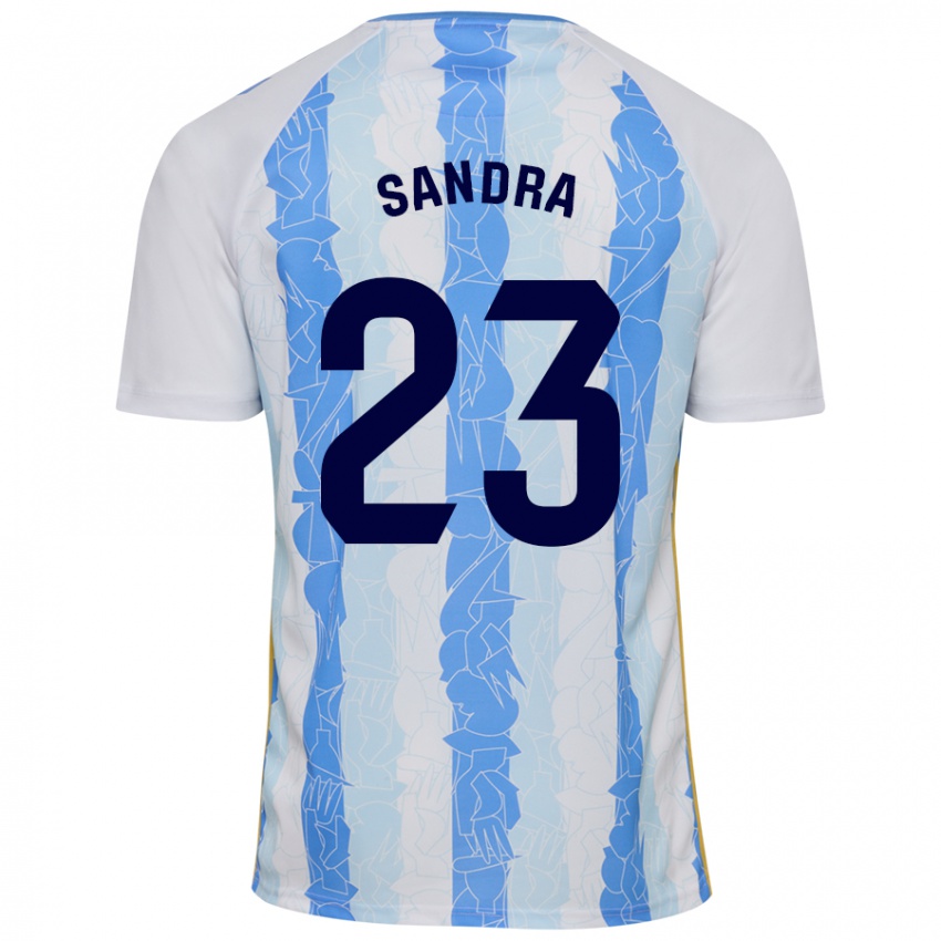 Niño Camiseta Sandra #23 Blanco Azul 1ª Equipación 2024/25 La Camisa México