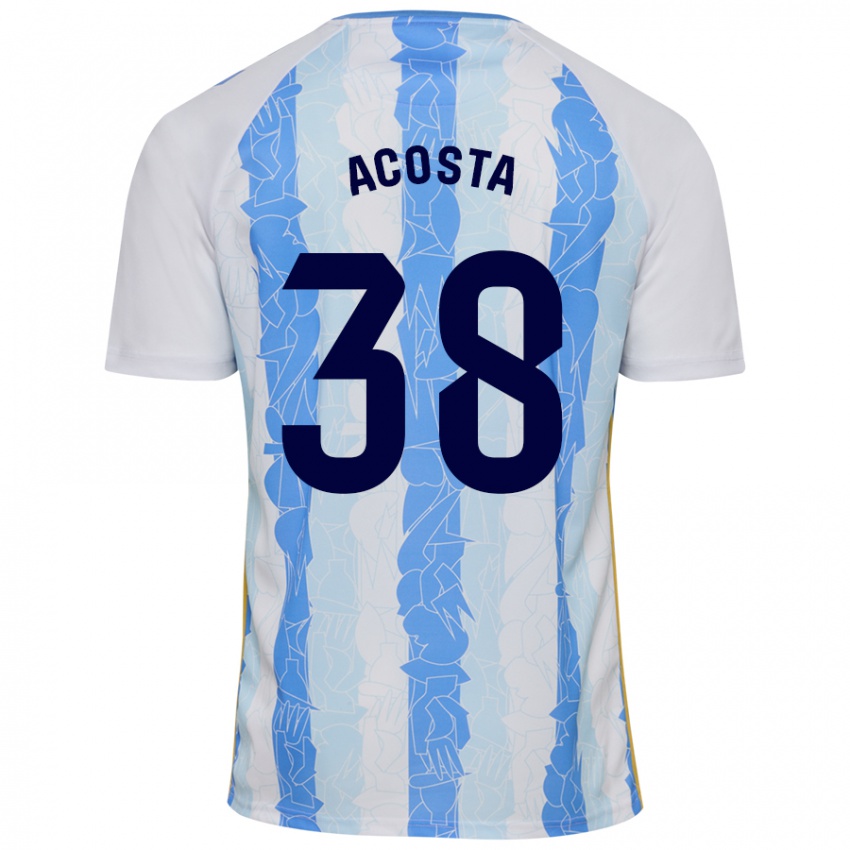 Niño Camiseta Judith Acosta #38 Blanco Azul 1ª Equipación 2024/25 La Camisa México