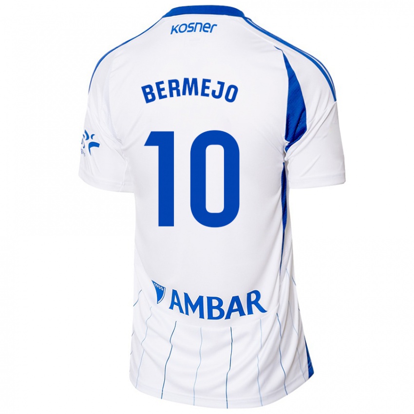 Niño Camiseta Sergio Bermejo #10 Rojo Blanco 1ª Equipación 2024/25 La Camisa México