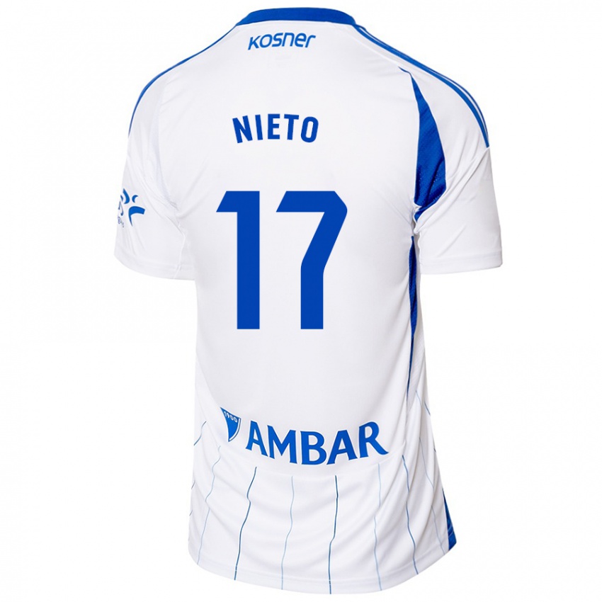 Niño Camiseta Carlos Nieto #17 Rojo Blanco 1ª Equipación 2024/25 La Camisa México