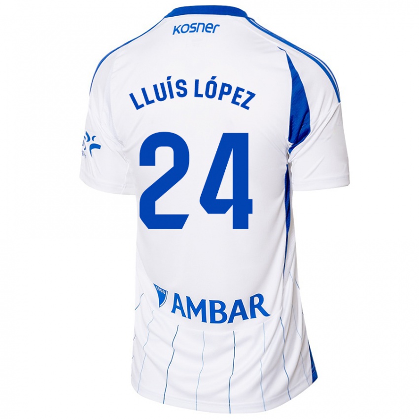 Niño Camiseta Lluís López #24 Rojo Blanco 1ª Equipación 2024/25 La Camisa México