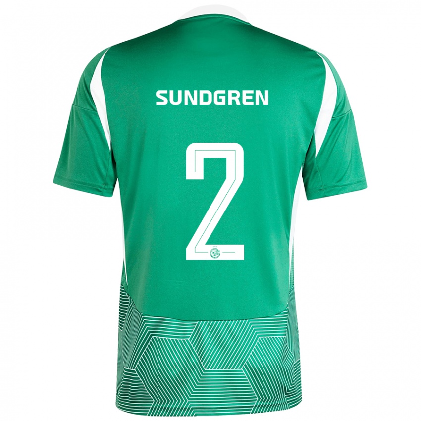 Niño Camiseta Daniel Sundgren #2 Verde Blanco 1ª Equipación 2024/25 La Camisa México